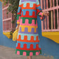 Vibrant Placement Print Dress