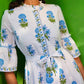 COBALT LILY PANAMA DRESS