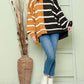 Striped Drop Shoulder Round Neck Blouse