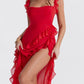 CHERRY RUFFLE DRESS