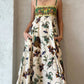Animals and Nature Printing Cotton Linen Dress