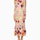 3D Embroidered Flowers Dress