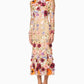 3D Embroidered Flowers Dress