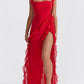CHERRY RUFFLE DRESS