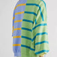 Striped Drop Shoulder Round Neck Blouse