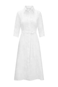 Classic & Elegant White Shirt Dress