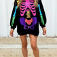 Rainbow Skeleton Sweatshirt Dress