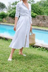 Classic & Elegant White Shirt Dress