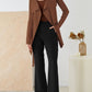 WIDE LAPEL TIE WAIST KNIT CARDIGAN