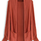 OPEN FRONT DRAPE KNIT CARDIGAN