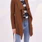 WIDE LAPEL TIE WAIST KNIT CARDIGAN