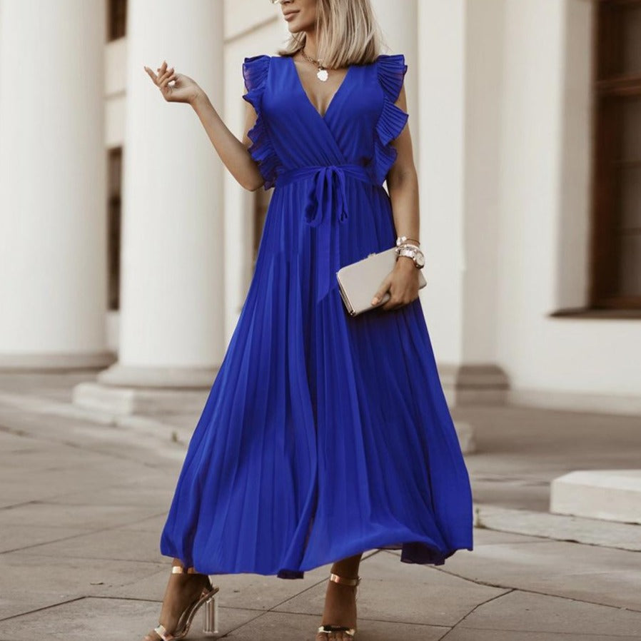 Fashion Chiffon Pleated Dress