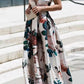 V-neck fashion print dress