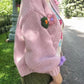 Flower Lantern Sleeve Knitted Cardigan