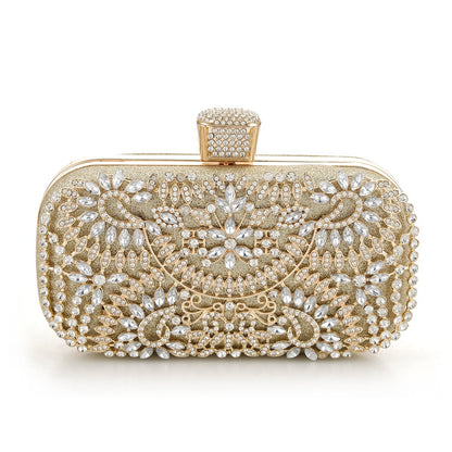 Sparkling Floral Rhinestone Clutch