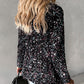 Long Sleeve Shawl Neck Sequin Blazer