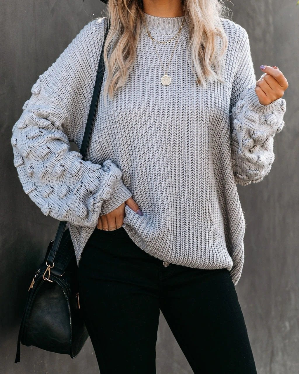 Loose Long Sleeve Knitted Sweater