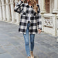 Fashion Lapel Lattice Loose Casual Jacket