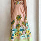 Coconut linen print dress