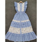 Lace patchwork ruffle dress