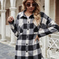 Fashion Lapel Lattice Loose Casual Jacket