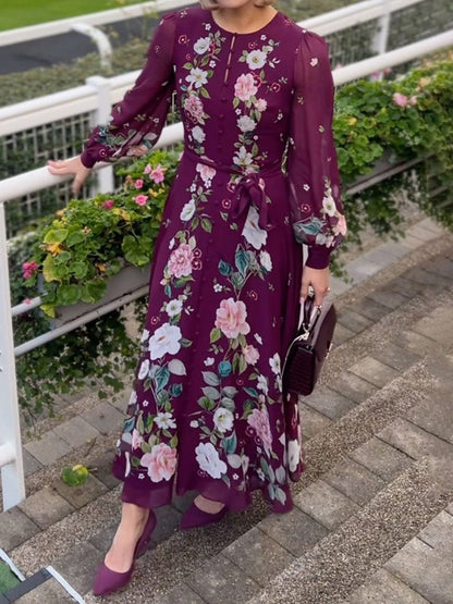 The Floral Silk Dress