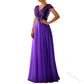 Bridesmaid short sleeve maxi tulle dress