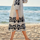Classic Loose Printed Midi Dress