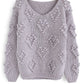 Knit Your Love V-Neck Sweater In Lavender