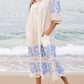 Classic Loose Printed Midi Dress