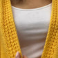 Casual Cozy Yellow Knit Cardigan