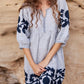 Classic Loose Printed Midi Dress