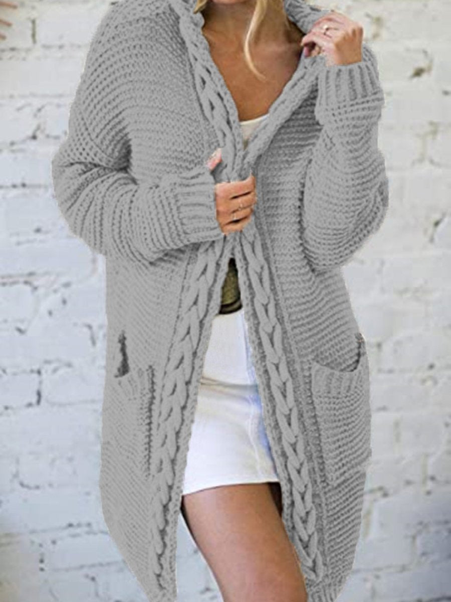 Hooded Pocket Sweater Cardigan