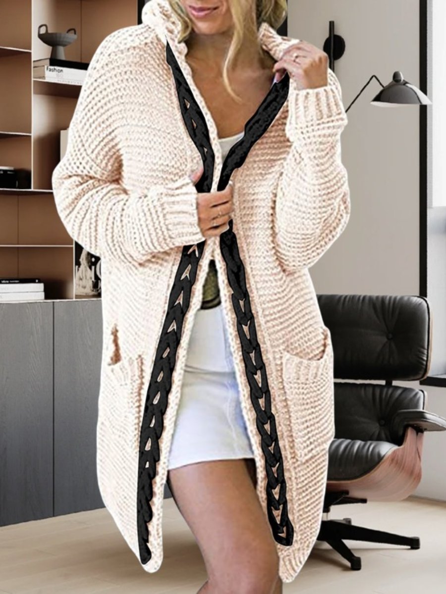 Hooded Pocket Sweater Cardigan