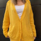 Casual Cozy Yellow Knit Cardigan