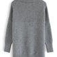 Cozy Ribbed Turtleneck Sweater In Grey