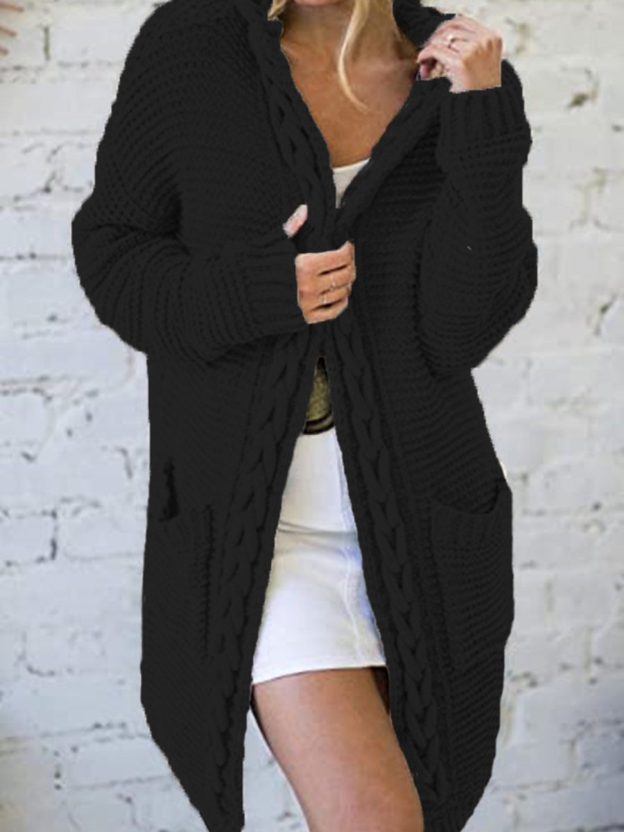 Hooded Pocket Sweater Cardigan