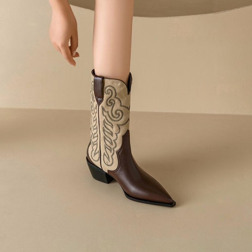 Vintage Long Totem Rider Cowboy Boots